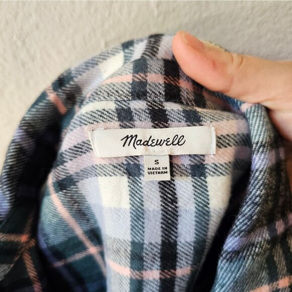 Madewell Multicolor Flannel Long Sleeve Button Down Shirt Small - Picture 3 of 5